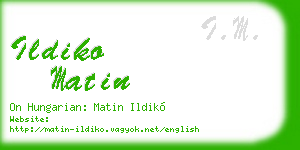 ildiko matin business card